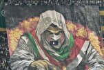 Bild des Märtyrers Sinwar flattert über Stadion von Algier + Video