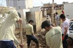 فعالیت دانشجویان جهادگر بسیجی فارس در مناطق سیل‌زده