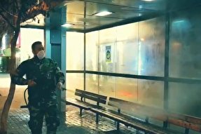 نماهنگ | ضدعفونی معابر شهری از سوی گروه جهادی رسالتی‌ها