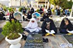 عکس | جزءخوانی قرآن در گلزار شهدای کرمان