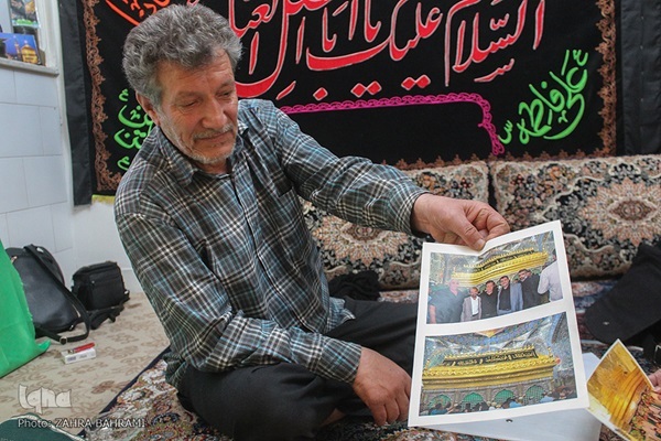 ناصر ذبیحیان هنرمند پیشکسوت پولک‌دوزی مذهبی استان مرکزی