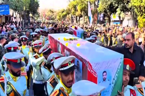 تشییع پیکر دو شهید امنیت استان مرکزی