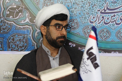 حجت‌الاسلام محمد رضا شفیعی، مسئول دارالقرآن‌الکریم اداره کل تبلیغات اسلامی استان مرکزی/عکاس:زهرا بهرامی