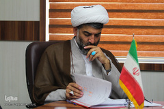 حجت‌الاسلام عبدالله حسینخانی، رئیس اداره قرآنی اداره کل اوقاف و امور خیریه استان مرکزی/عکاس:زهرا بهرامی