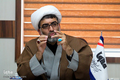 حجت‌الاسلام حسینخانی رئیس اداره قرآنی اداره کل اوقاف استان مرکزی/عکاس:زهرا بهرامی