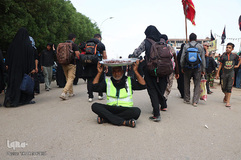 راهپیمایی اربعین حسینی(ع) در جاده نجف-کربلا/عکاس:طاها نظیری