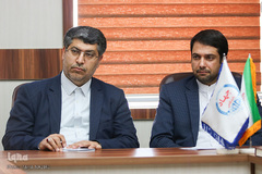 مسعود شهرجردی رئیس جهاددانشگاهی استان و دکتر علی اکبر کریمی در دیدار بهای جامعه قرآنی اراک