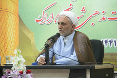 حجت‌الاسلام‌والمسلمین قربان‌پور مدیرکل تبلیغات اسلامی استان مرکزی در همایش طلایه‌داران محرم