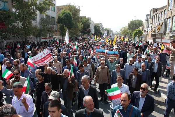 راهیپمایی همبستگی با مبارزان فلسطین در اراک