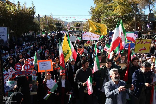 تجمع اراکی‌ها در حمایت از مردم غزه‎